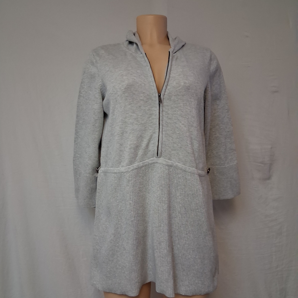 WinterSilks Light Gray Knit Top Size M - Picture 3 of 17